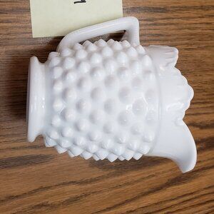 HOBNAIL MILK GLASS SMALL PITCHER